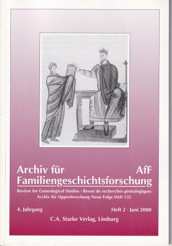 Archiv für Familiengeschichtsforschung - Heft 2 (2000 (4. Jg.)) 