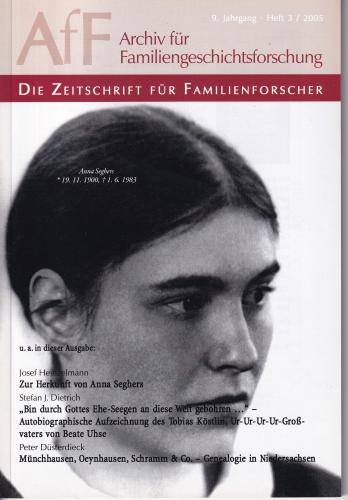 Archiv für Familiengeschichtsforschung - Heft 3 (2005 (9. Jg.)) 
