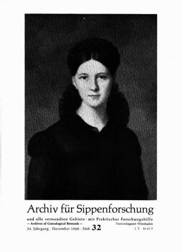 Archiv für Sippenforschung - Einzelheft, Band 32 (1968 (34. Jg.)) 