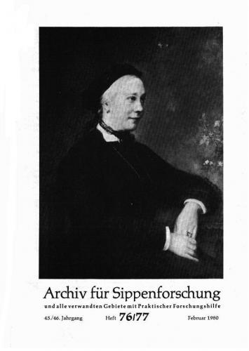 Archiv für Sippenforschung - Doppelheft, Band 76/77 (1980 (45./46. Jg.)) 