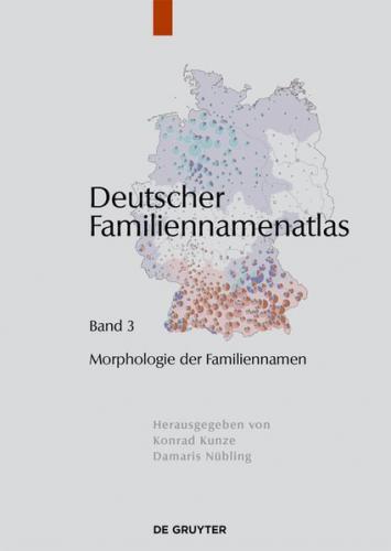 Deutscher Familiennamenatlas / Morphologie der Familiennamen (Ebook - pdf) 