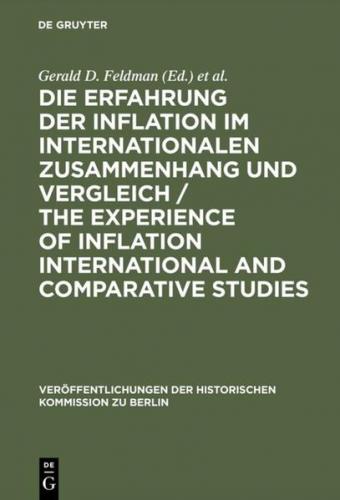 Die Erfahrung der Inflation im internationalen Zusammenhang und Vergleich / The Experience of Inflation International and Comparative Studies (Ebook - pdf) 
