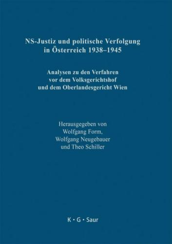 NS-Justiz und politische Verfolgung in Österreich 1938–1945 (Ebook - pdf) 
