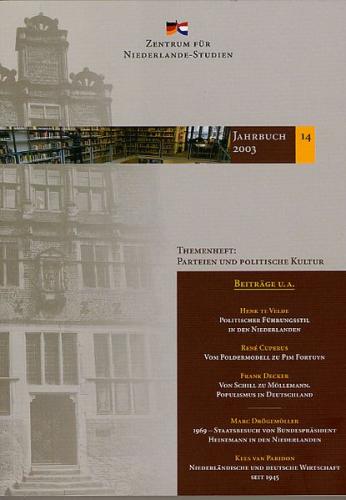 Jahrbuch des Zentrums für Niederlande-Studien / Jahrbuch des Zentrums für Niederlande-Studien 14/2003 