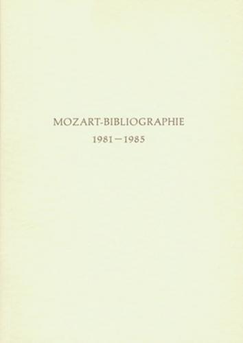 Mozart-Bibliographie / Mozart-Bibliographie 