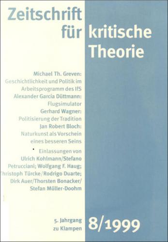 Zeitschrift für kritische Theorie / Zeitschrift für kritische Theorie, Heft 8 (Ebook - pdf) 