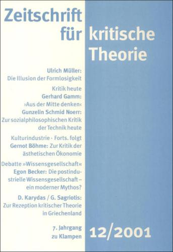 Zeitschrift für kritische Theorie / Zeitschrift für kritische Theorie, Heft 12 (Ebook - pdf) 