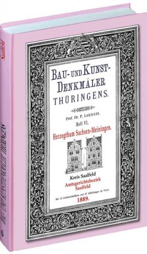 [HEFT 6] Bau- und Kunstdenkmäler Thüringens. Kreis Saalfeld - Amtsgerichtsbezirk SAALFELD 1889. 