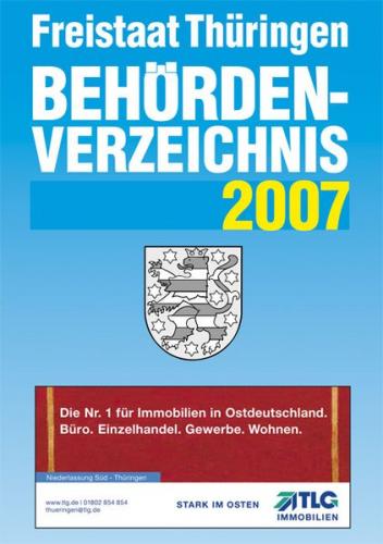 Behördenverzeichnis Freistaat Thüringen 2007 
