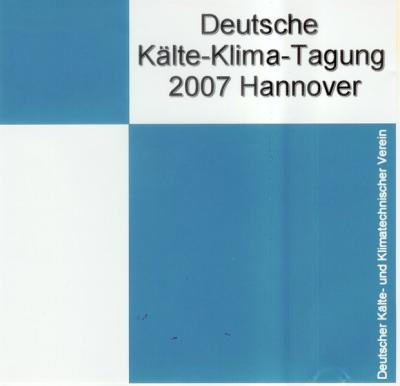 DKV Tagungsbericht / Deutsche Kälte-Klima-Tagung 2007 - Hannover (Audio-Mp3) 