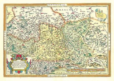 Landkarte. Die Länder Thüringen und Sachsen 1570 