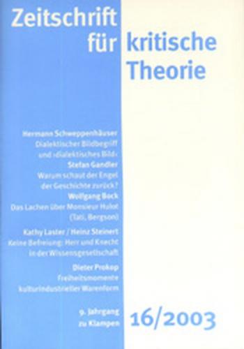 Zeitschrift für kritische Theorie / Zeitschrift für kritische Theorie, Heft 16 