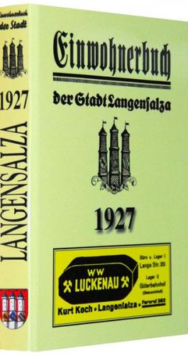 Adreßbuch /Einwohnerbuch der Stadt Langensalza 1927 