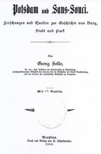 Potsdam und Sanssouci (Reprint Broschur, Faksimilie vom Original ) 