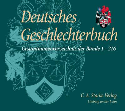 Deutsches Geschlechterbuch - CD-ROM. Genealogisches Handbuch bürgerlicher Familien (Audio-Mp3) 
